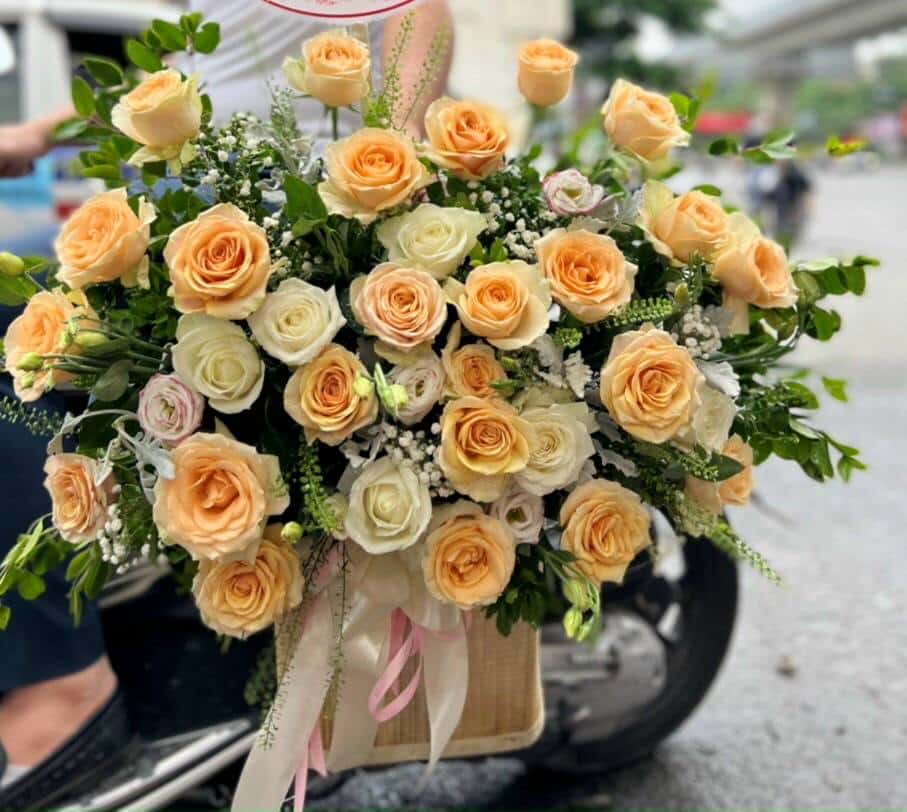 Giỏ Hoa Tươi GHT012