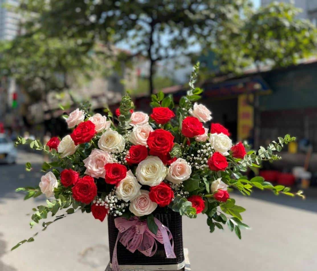 Giỏ Hoa Tươi GHT021